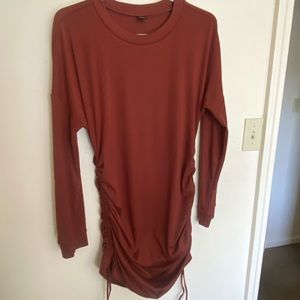 Drawstring Side Solid Dress